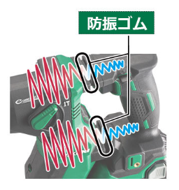 HiKOKI DH12DD 振動3軸合成値9.1m/s2という低振動