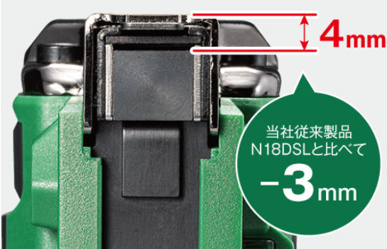 HiKOKI N1810DA 特徴③ 隅打ち・狙い打ち性能の向上