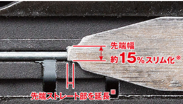 HiKOKI NP1235DA 特徴② 先端スリム化で打痕を低減