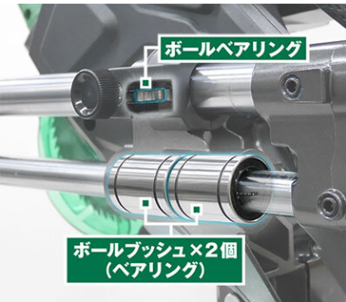 HiKOKI C3606DRB トリプルボールベアリングで切断精度を確保
