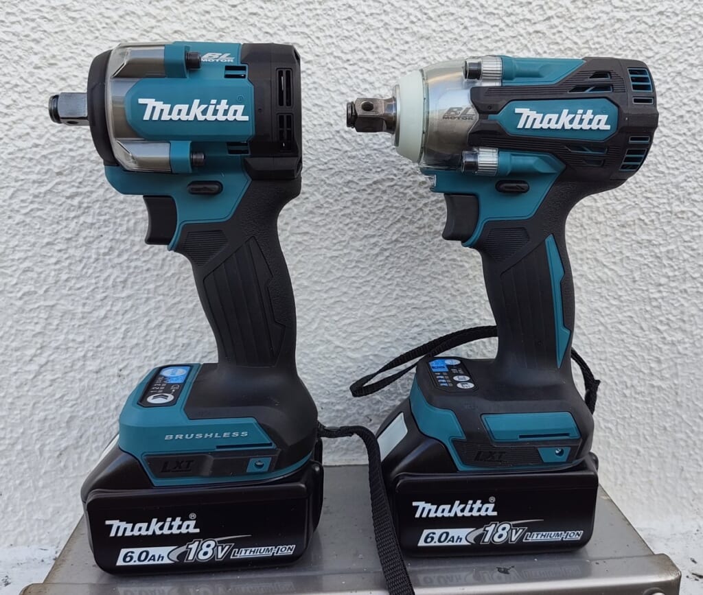 マキタ TW310D(左)と従来機TW300D(右)を横から比較