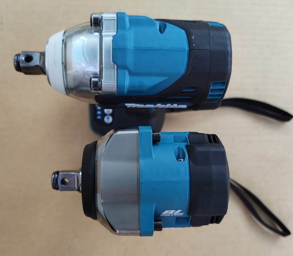 マキタ TW300D(上)とTW310D(下)を上から比較